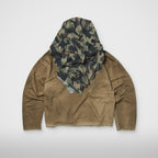Thug Club Creed Scarf Hooded Zip-Up Hoodie in beige, view 2 of 4
