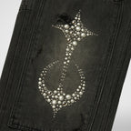 Thug Club Studed Knee Carpenter Pants in black, view 4 of 7