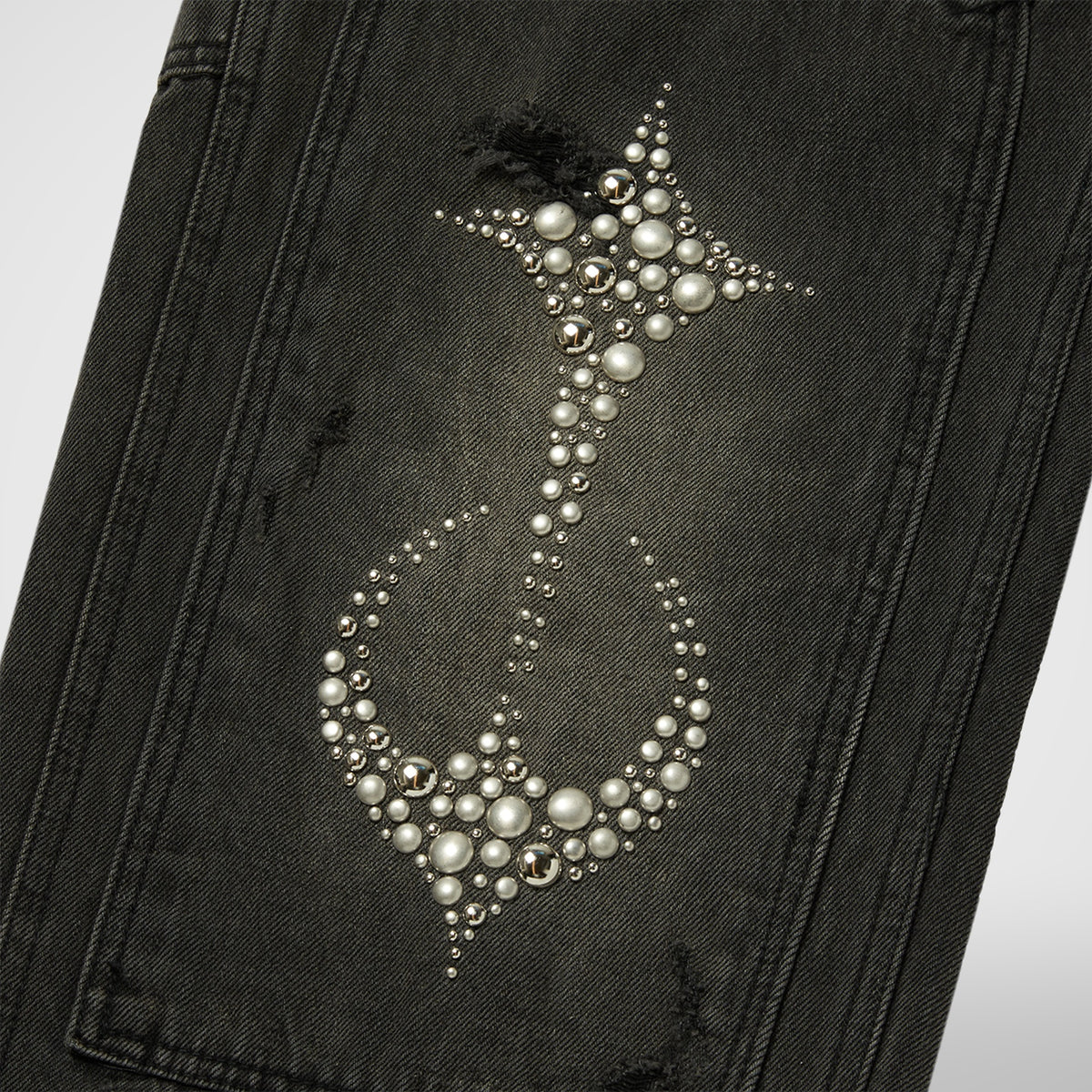 Thug Club Studed Knee Carpenter Pants in black, view 4 of 7