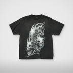Thug Club Three Riding Skull Dirt T-Shirt in black, front view