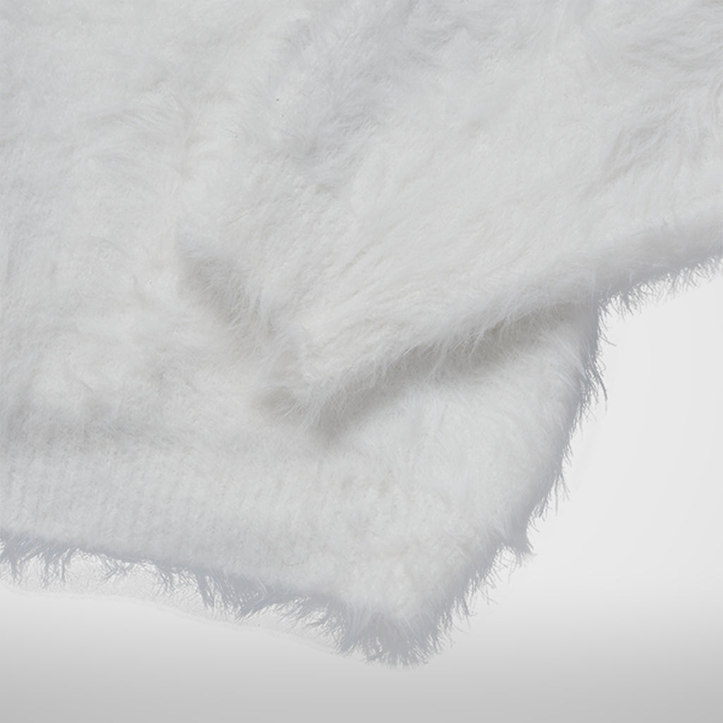 Thug Club Pack Fur Sword Hoodie in white, view 6 of 6