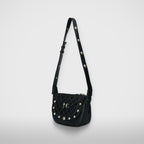 Thug Club Chopper Quilted Mini Messenger Bag in black, view 2 of 3