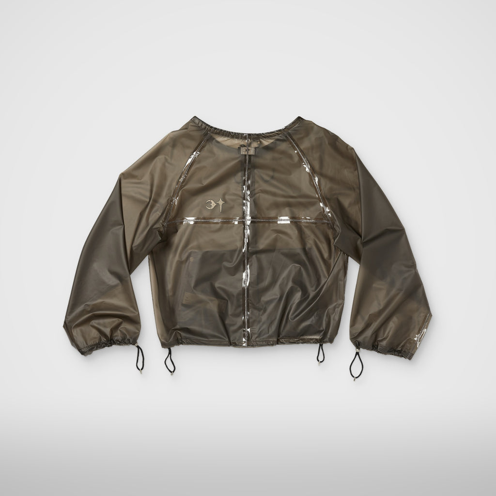 Thug Club Seam Sealed Taped Line Jacket in smoke black, view 2 of 2