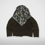 Thug Club Creed Scarf Hooded Zip-Up Hoodie in black, view 2 of 5