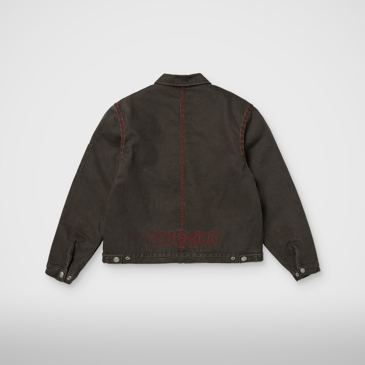 Thug Club X Stitch Eisenhower Jacket in brown, view 2 of 10