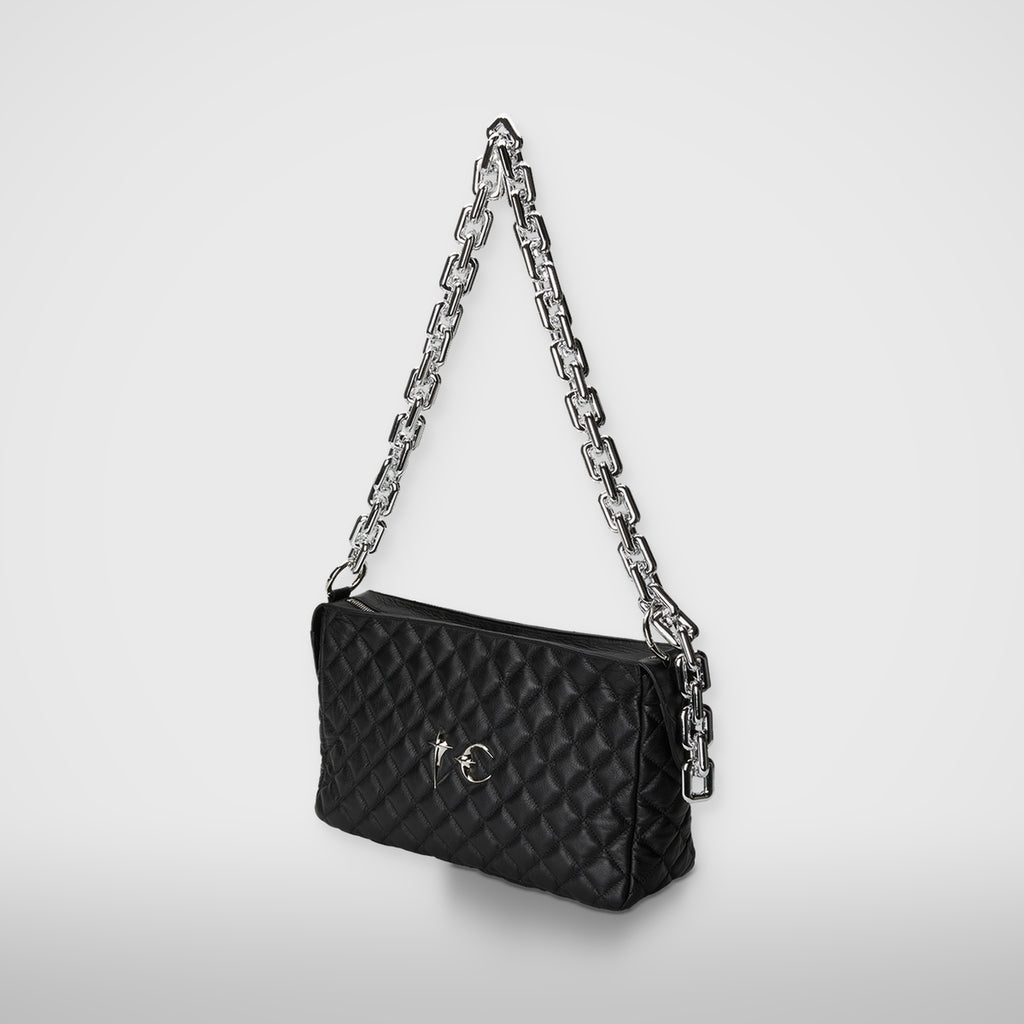 Thug Club TC Quilting Big Chain Bag in black, view 2 of 8
