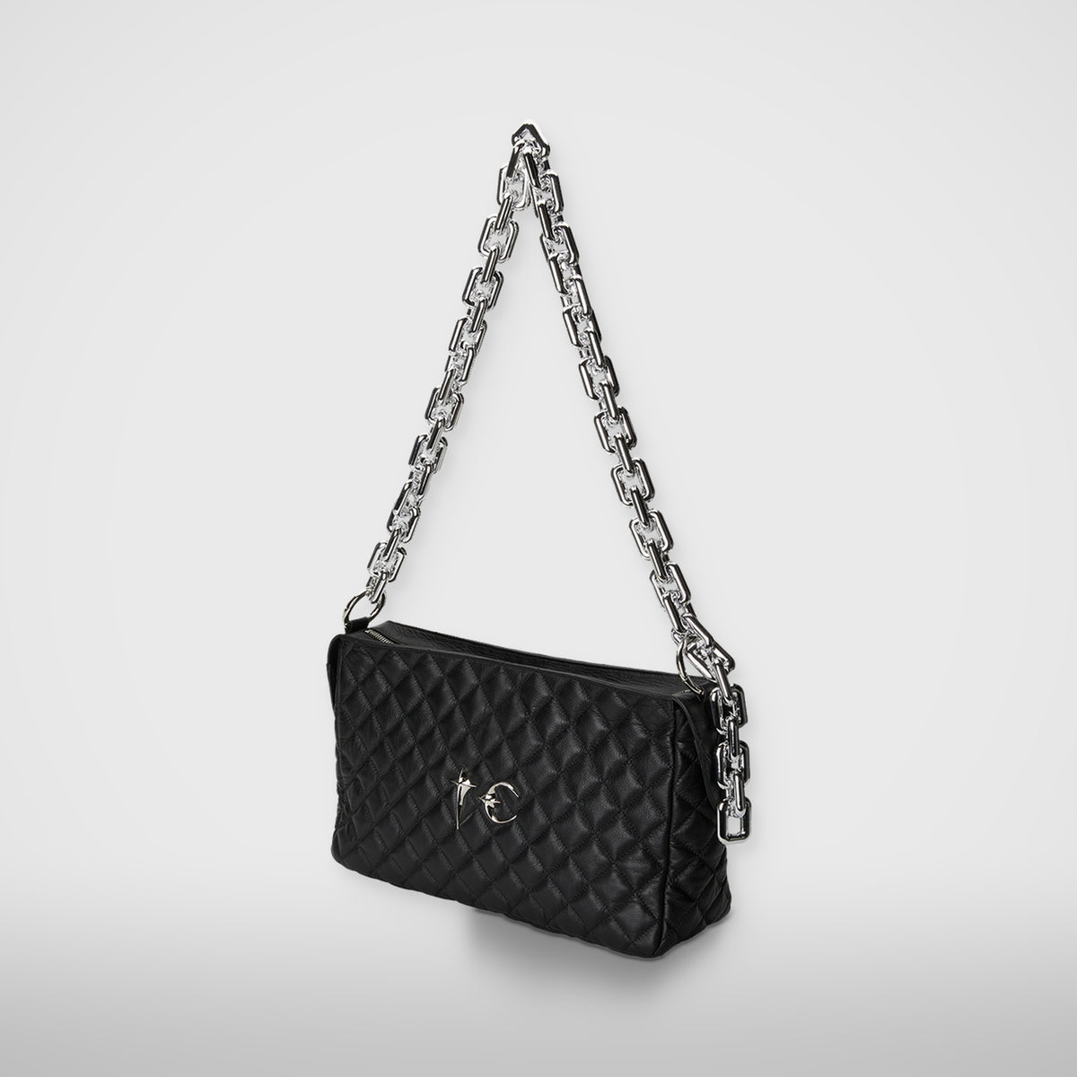 Thug Club TC Quilting Big Chain Bag in black, view 2 of 8