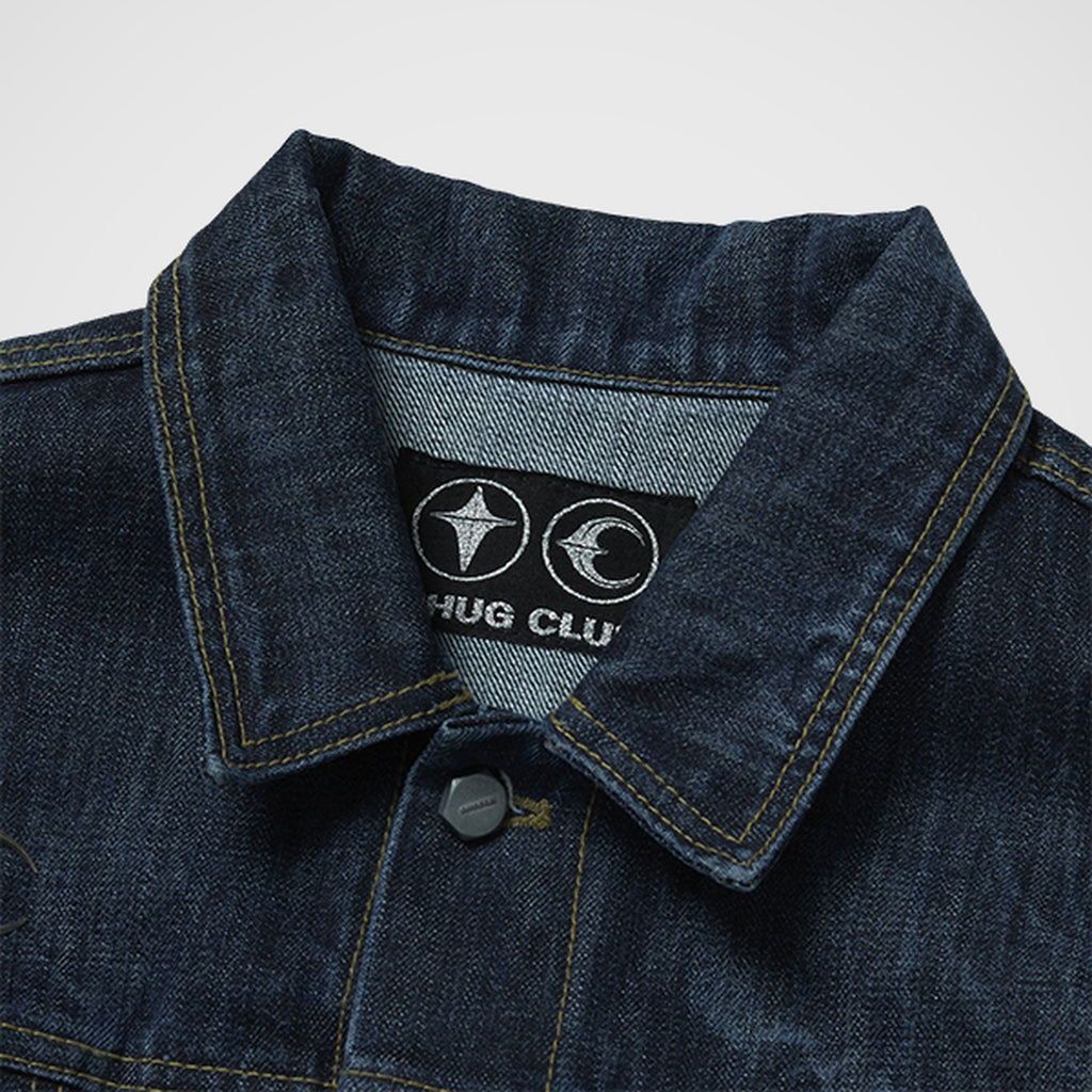 Thug Club Naval Warfare Denim Jacket in blue, view 3 of 8