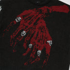 Thug Club TC Bone Cross Knit Sweater in black, view 4 of 4