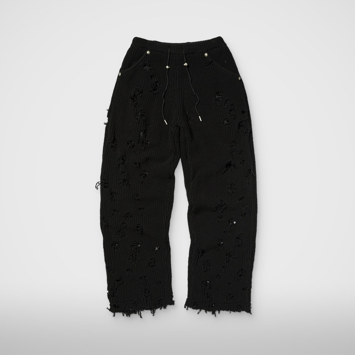 Thug Club TC Destroyed Knit Pants in black