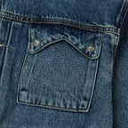 Thug Club Claw Denim Jacket in blue, view 4 of 9