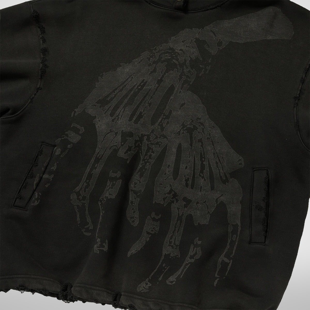 Thug Club TC Bone Cross Hoodie in black/vintage, view 4 of 6