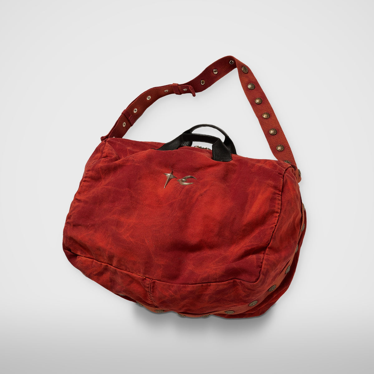 Thug Club Two Tone Washed Canvas Crossbody Bag in red, view 2 of 5