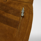 Thug Club Bio Soldier Leather Pants in camel, view 6 of 7