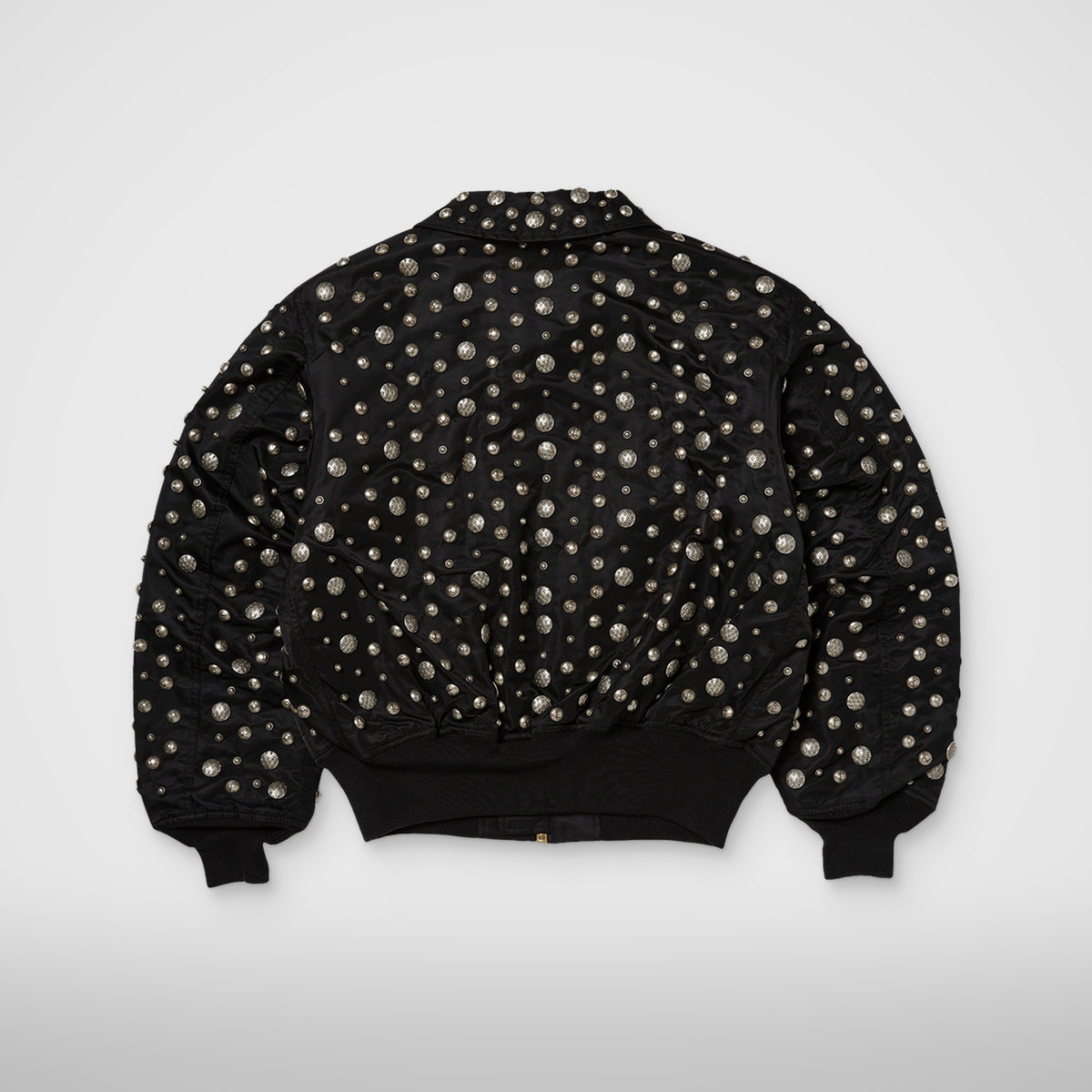 Thug Club X Alpha CWU 45/P All Over Rivet Jacket in black, view 2 of 9