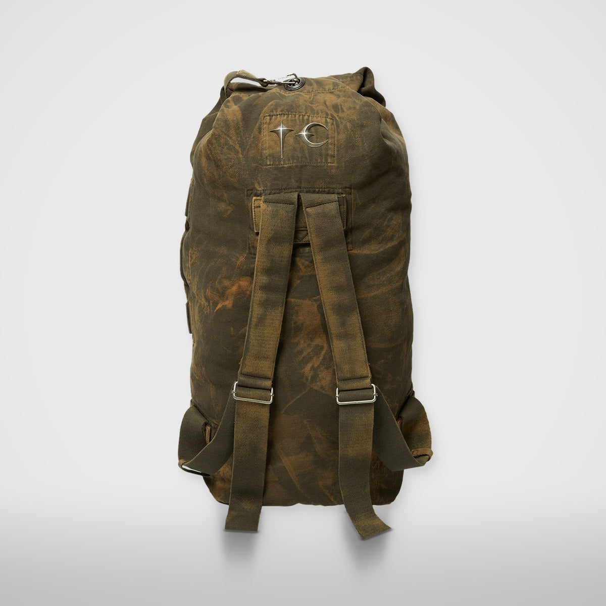 Thug Club Two Tone Washed Canvas Duffle Bag in olive
