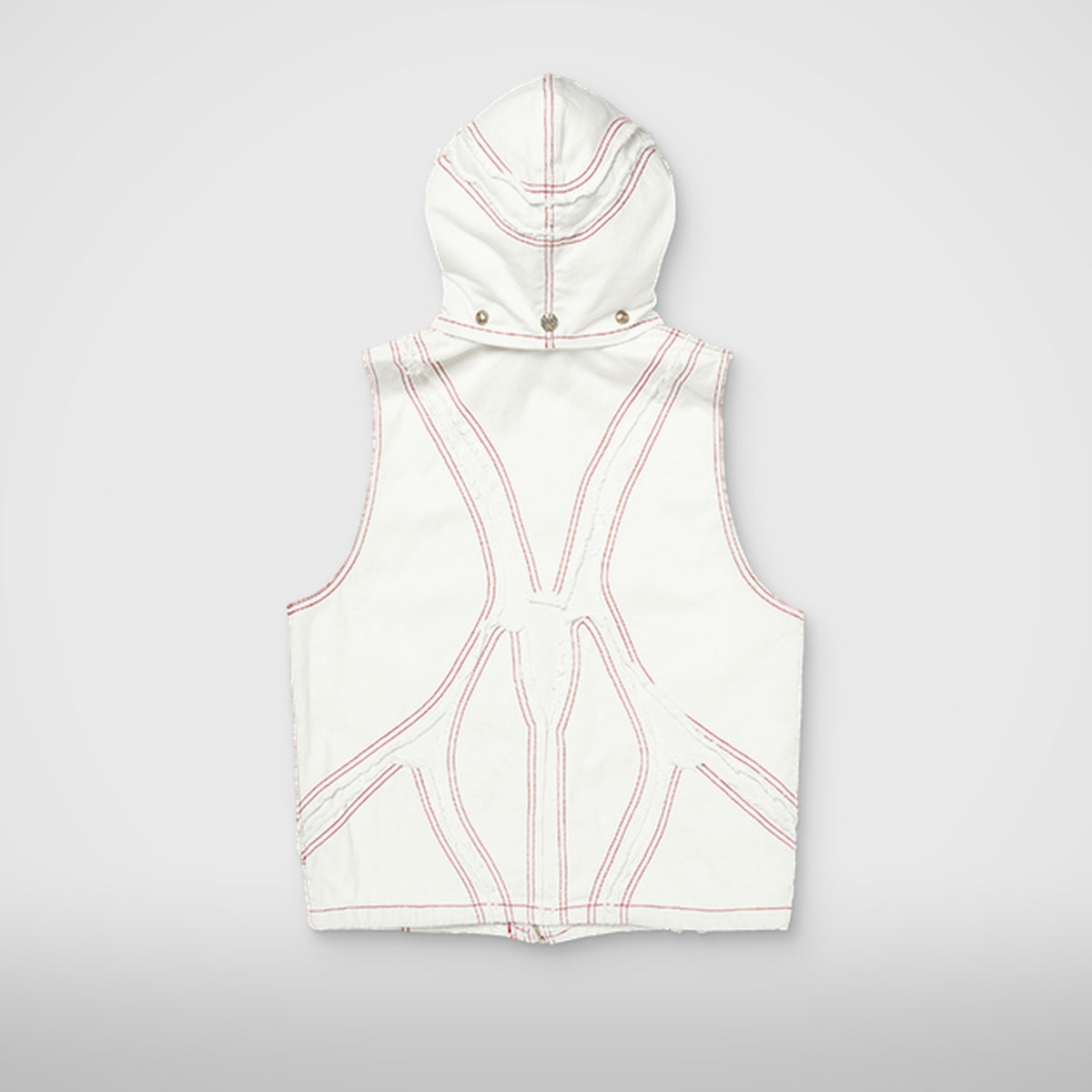 Thug Club Cave Denim Vest in white, view 2 of 10