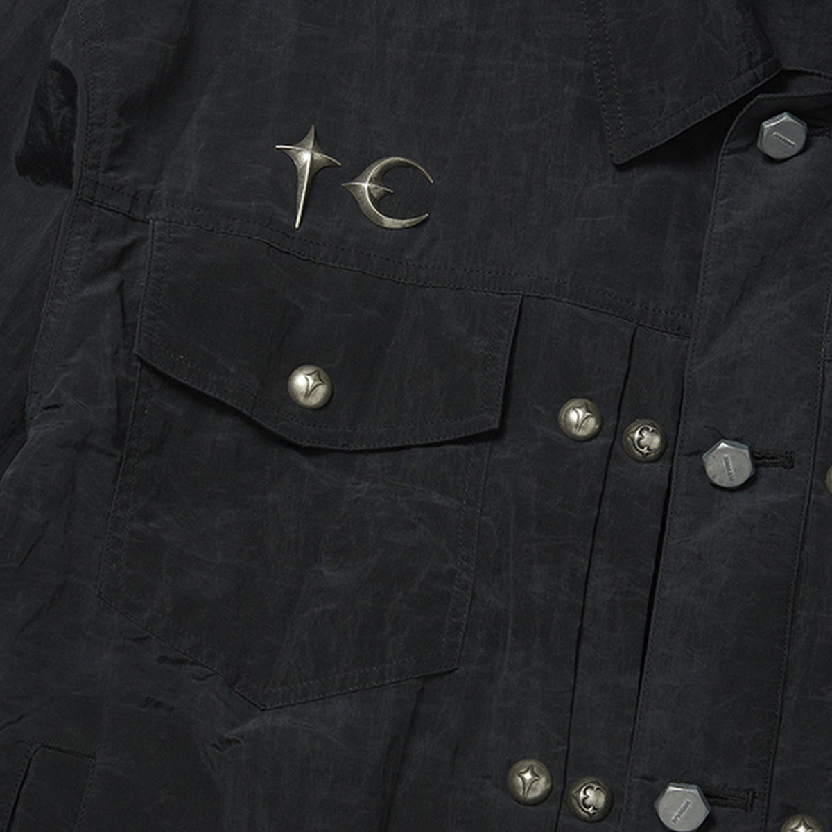 Thug Club Scarred Bio Army Jacket in black, view 4 of 8