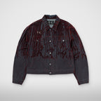 Thug Club Blood Lazered Denim Jacket in red