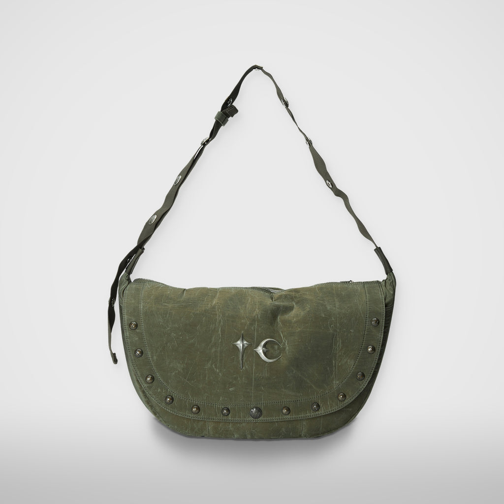 Thug Club Scarred Bio Army Messenger Bag in khaki