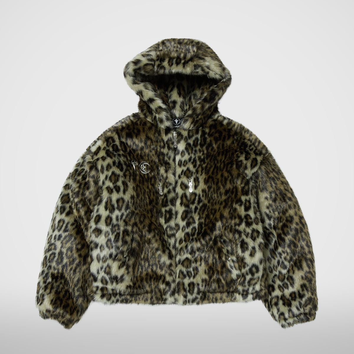 Thug Club TC Big Fur Jacket in brown