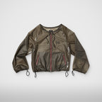 Thug Club Seam Sealed Taped Line Jacket in smoke black
