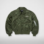 Thug Club X Alpha CWU 45/P Rivet Button Version in sage, front view