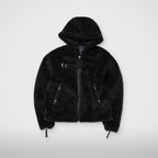 Thug Club TC Reversible Shearling Jacket in black, view 3 of 4