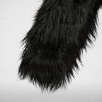 Thug Club TC Crow Fur Coat in black, view 6 of 8