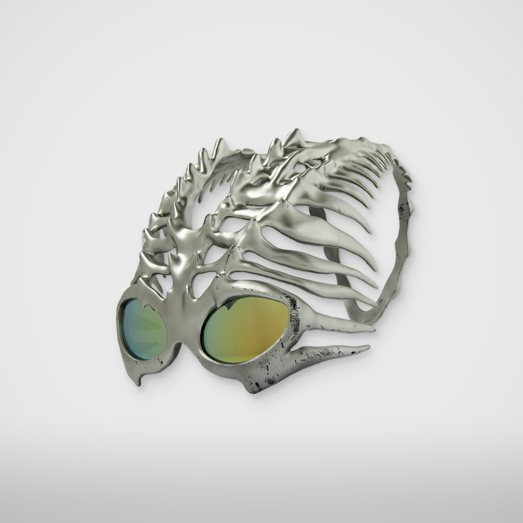 Thug Club TC Bone Half Mask in silver, view 2 of 3