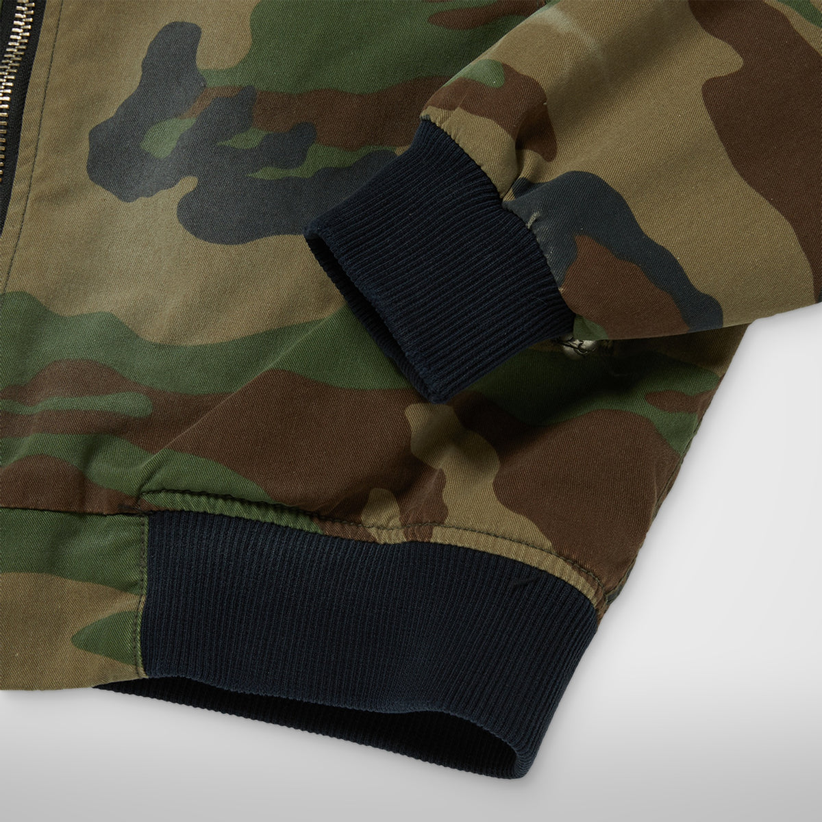 Thug Club Three Riding Skull Vintage Jacket in camo, view 3 of 4