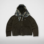 Thug Club Creed Scarf Hooded Zip-Up Hoodie in black