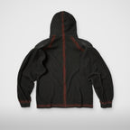 Thug Club Bulk Shoulder Painted Line Waffle Hoodie in black/red, view 2 of 2