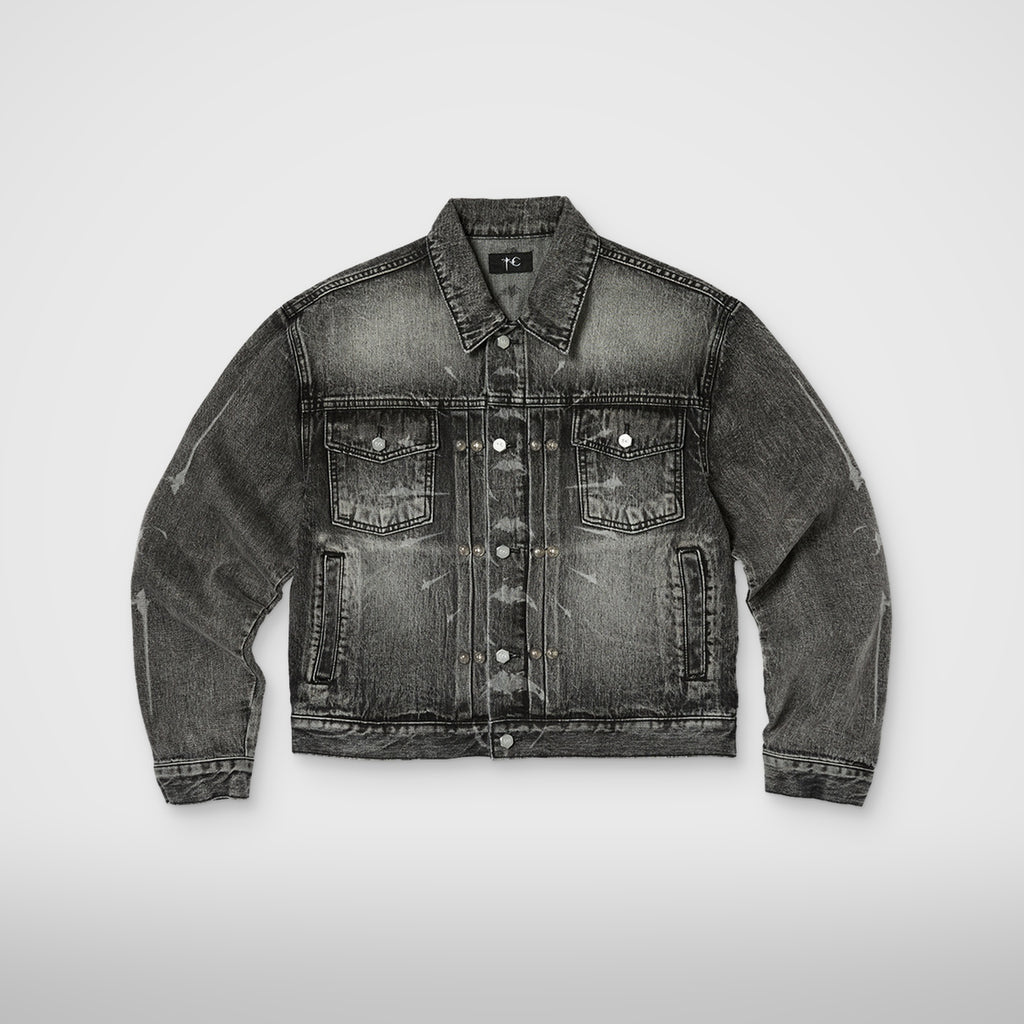 TC SPINE LASER DENIM JACKET