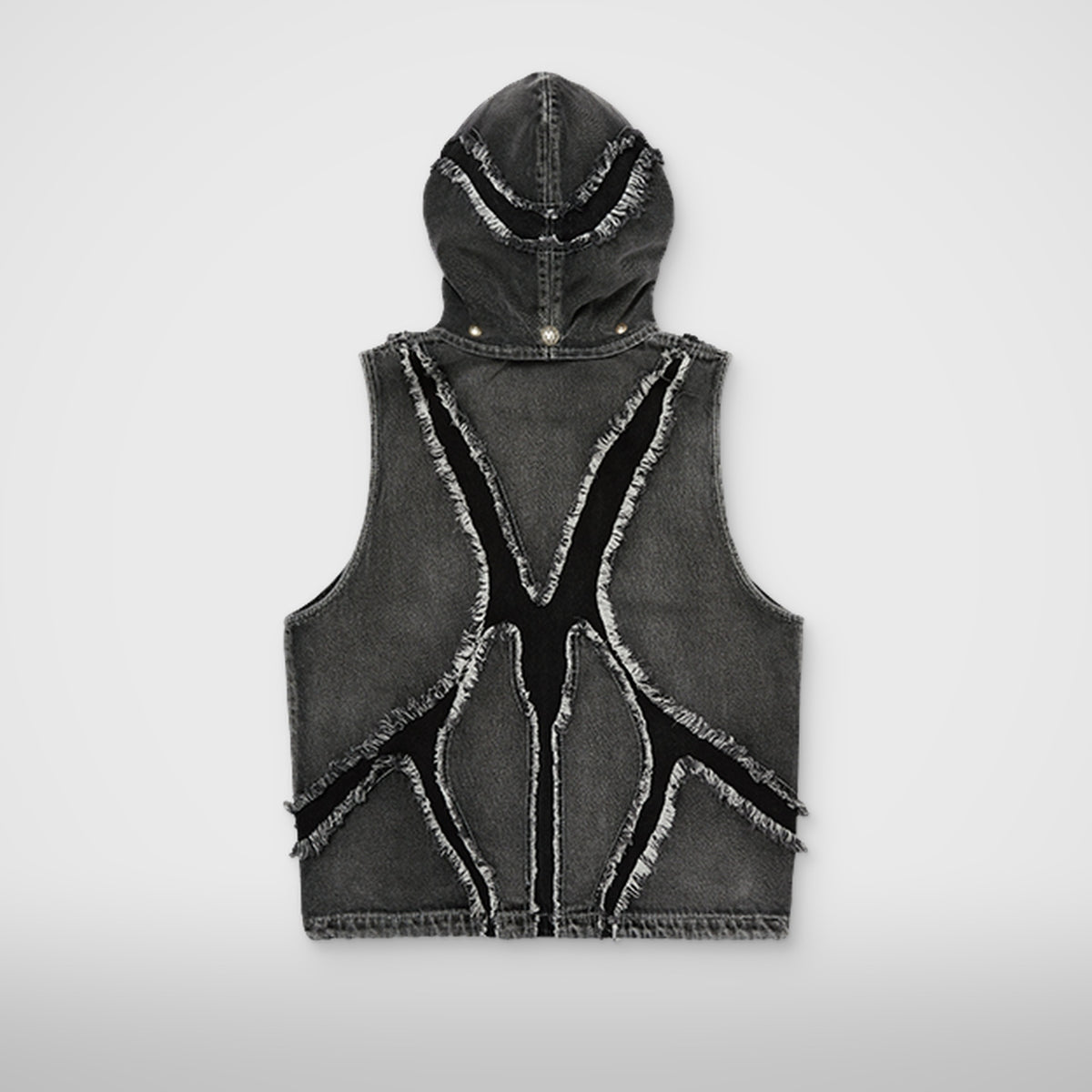 Thug Club Cave Denim Vest in black, view 2 of 10