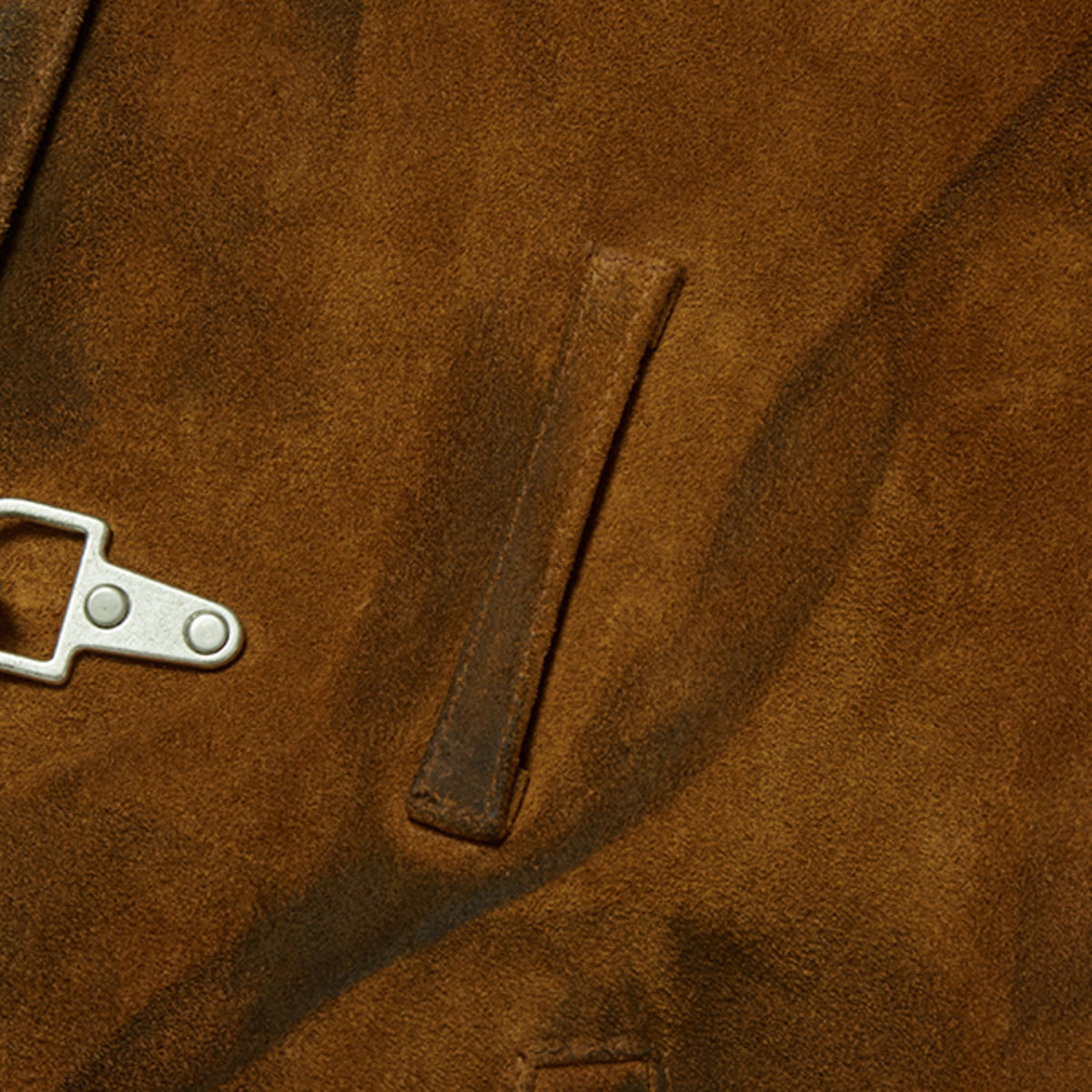 Thug Club Bio Soldier Leather Trench Coat in camel, view 10 of 11
