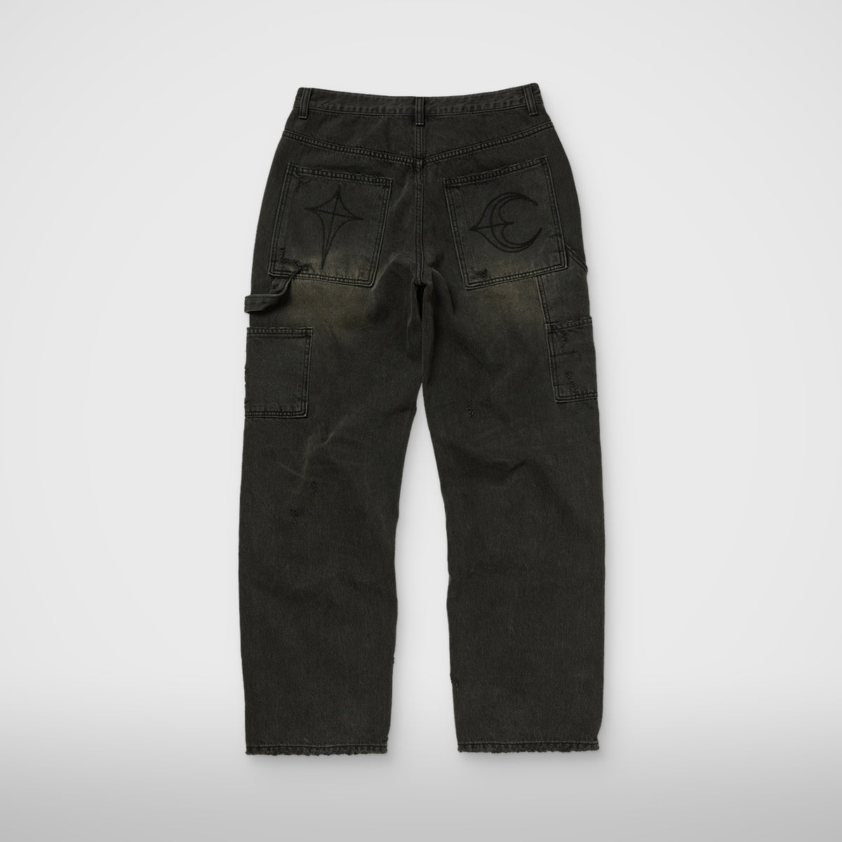 Thug Club Studed Knee Carpenter Pants in black, view 2 of 7