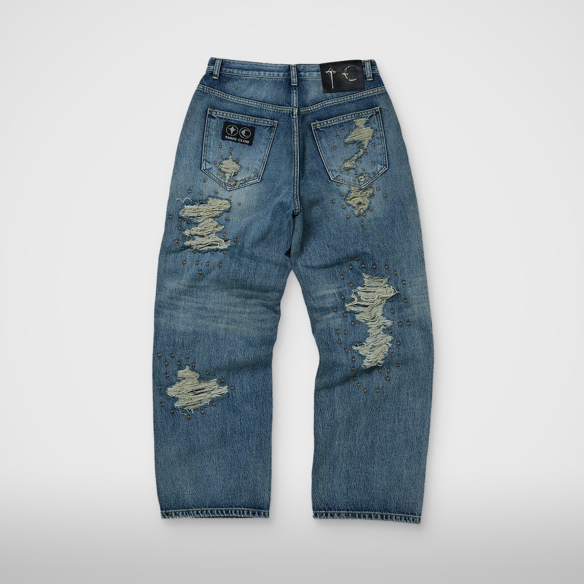 Thug Club Vintage Double Knee Pants in blue, view 2 of 2