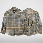Thug Club Arab Sword Flannel Shirt in brown, view 2 of 2