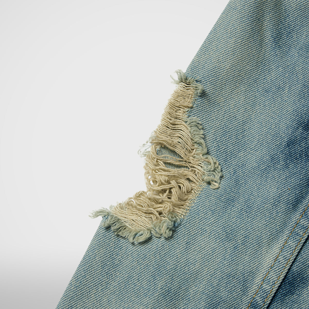 Thug Club Denim Zip-Up Hoodie in blue, view 9 of 10