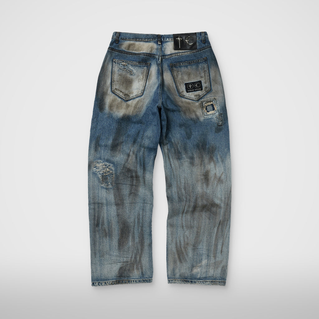 Thug Club Combat Casualty Care Denim Pants in blue, view 8 of 8