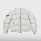 TC Leather Puffer Jacket - White