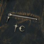 TC TWO TONE WASHED FUR HOODED JACKET