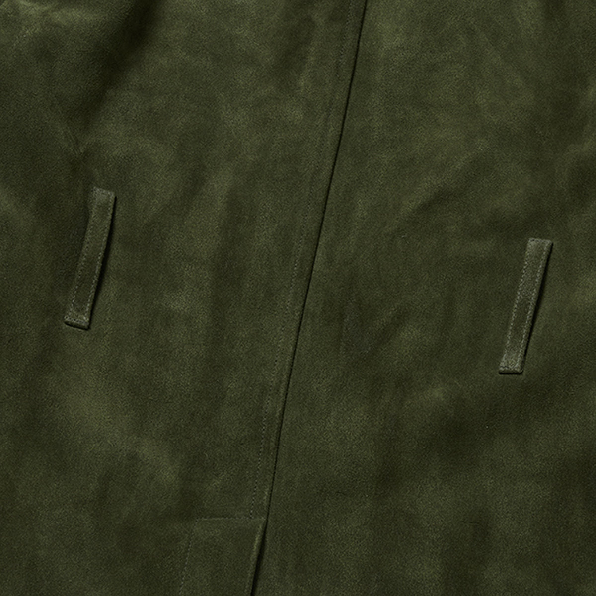 Thug Club Bio Soldier Leather Trench Coat in khaki, view 4 of 11
