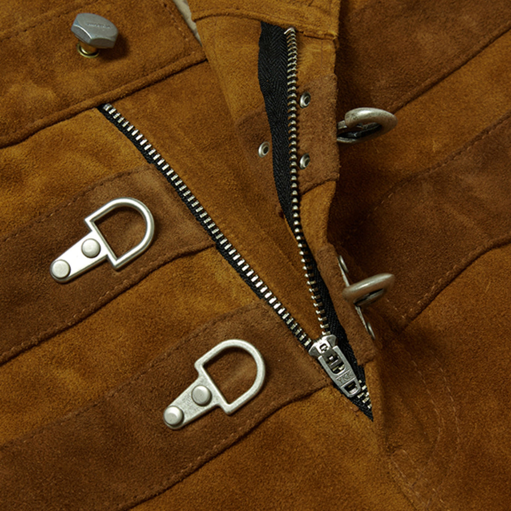 Thug Club Bio Soldier Leather Pants in camel, view 4 of 7