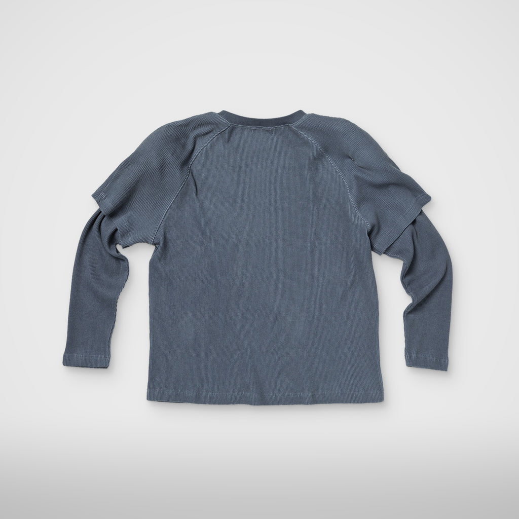 Thug Club Bulk Shoulder Three Riding Skull Layered T-Shirt in blue, view 2 of 4