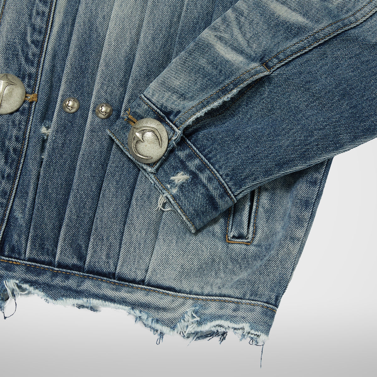 Thug Club TC Extendo Denim Jacket in blue, view 4 of 5