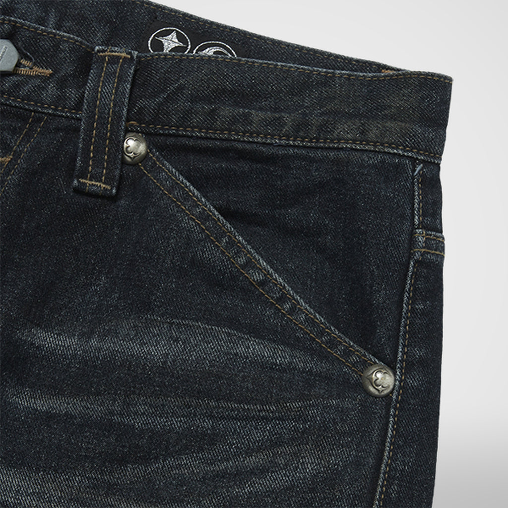 Thug Club Burn Down Denim Pants in blue, view 4 of 9
