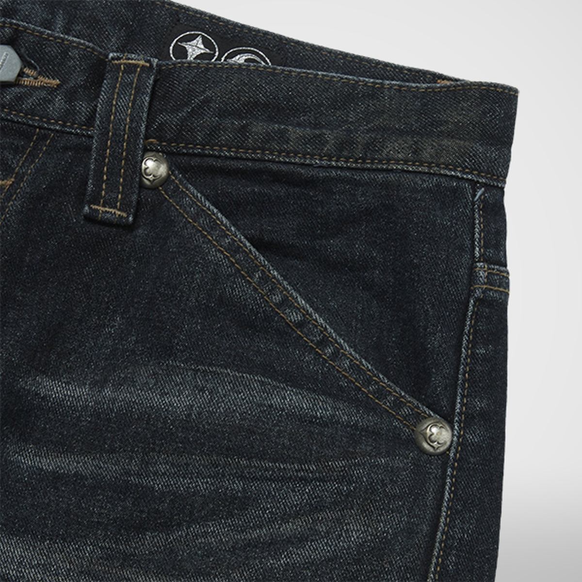 Thug Club Burn Down Denim Pants in blue, view 4 of 9