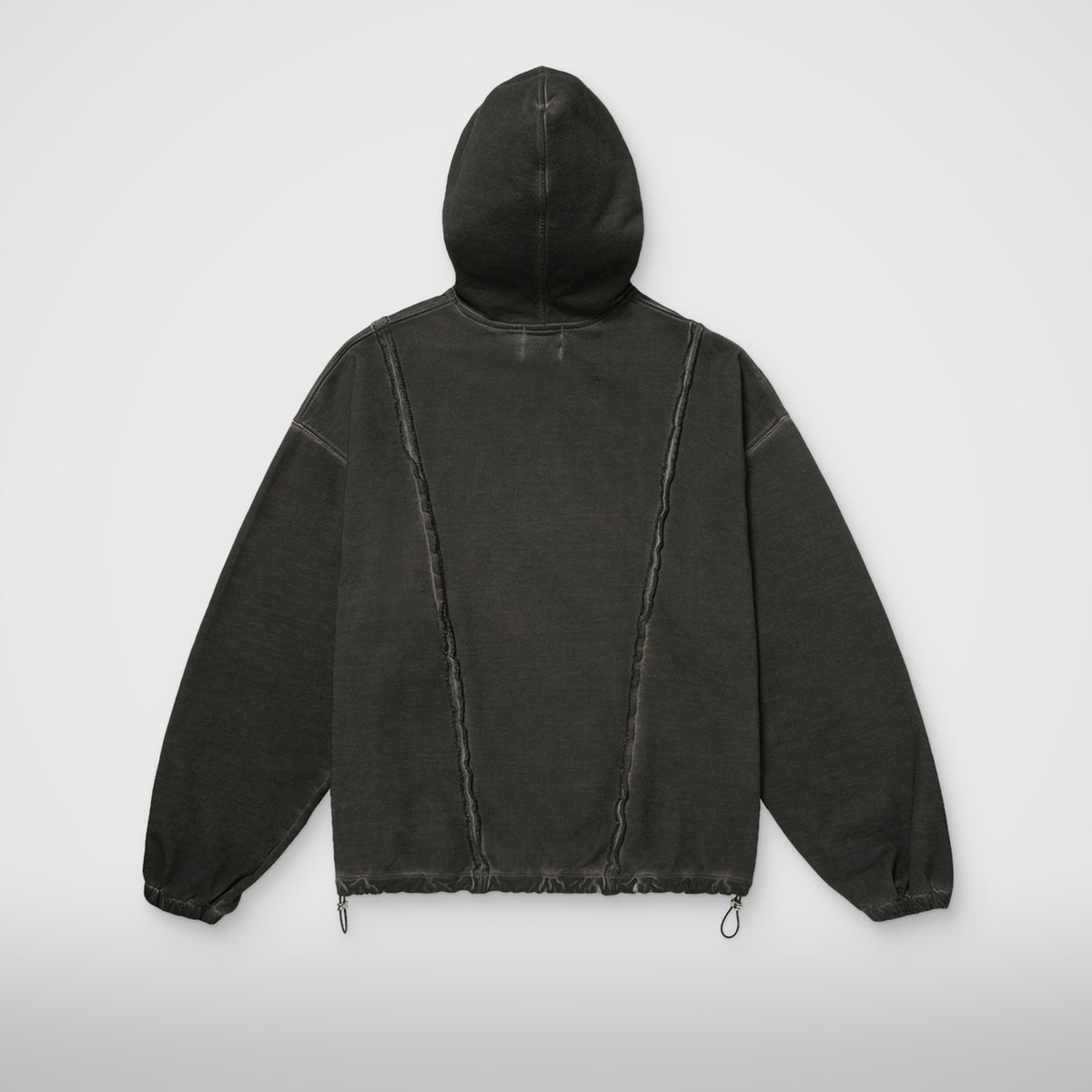 Thug Club Fila X Thug Stitch Snap Hoodie in black, view 2 of 8
